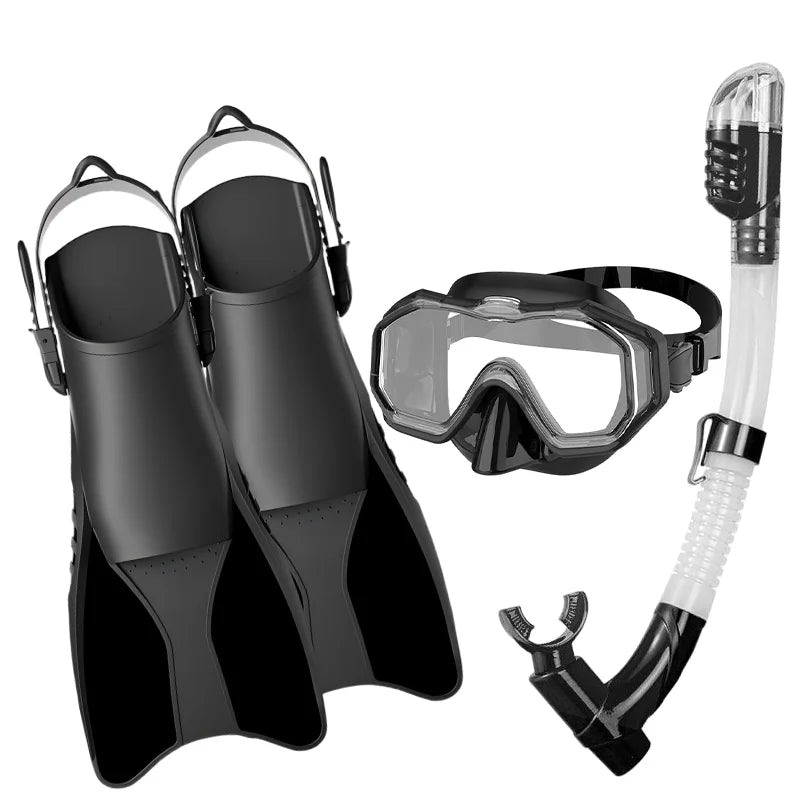 Songxin Custom Diving Snorkel Mask & Fins Set with 180 Panoramic View Anti-Fog Anti-Leak Low Volume Waterproof, product image 5