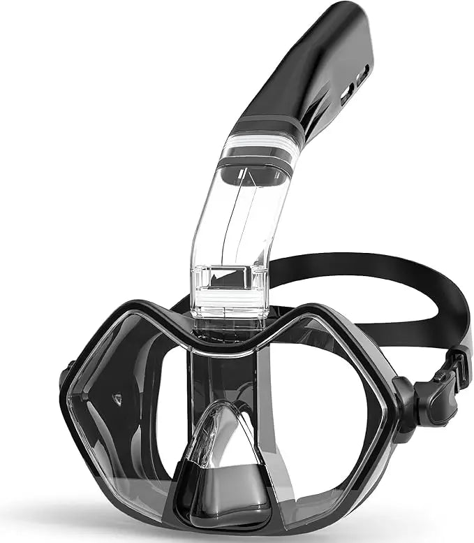 High Cost Effective Half Face Snorkel Mask with Integrated Design Eco Friendly Silicone Material Low Volume Anti-Fog Adjustable, product image 5