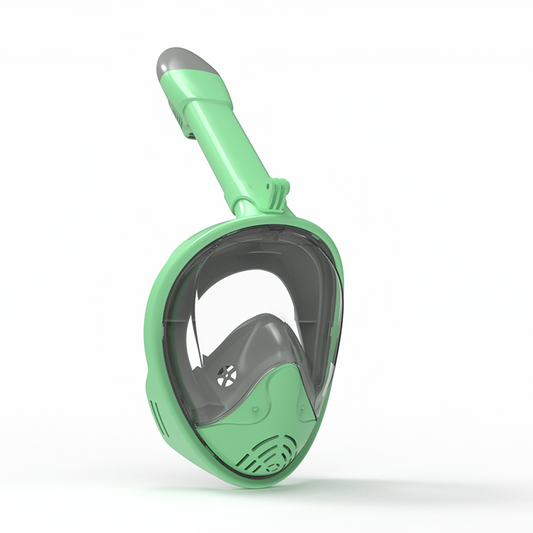 Full face snorkel mask with dual exhale valves for surface snorkeling