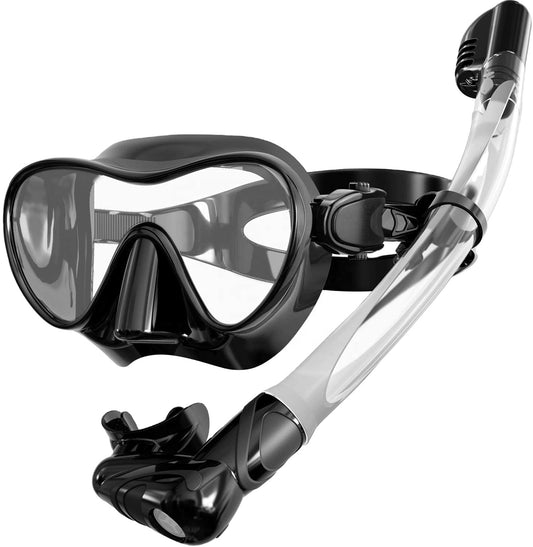 Frameless diving mask and snorkel set for OEM and ODM sourcing