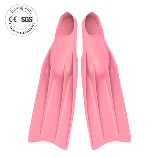 Adjustable Size Soft Silicone Full Foot Free Diving Fins Long Blade Long Snorkeling Flipper Shoes for Scuba & Training, product image 1