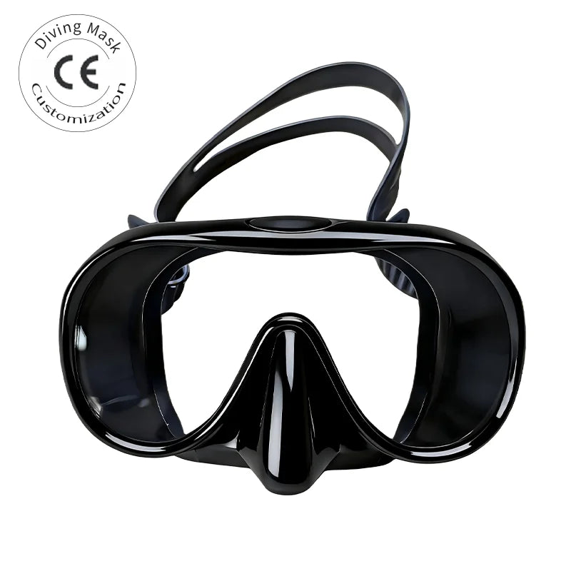 Adult Dive Mask with Low Volume Anti-Fog Foldable Features Silicone Skirt & Strap for Scuba Diving Snorkeling & Freediving, product image 1