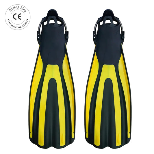 Adults Professional Durable Scuba Swimming Diving Freediving Snorkeling Long TPR Fins Eco-Friendly Anti-Slip, product image 1