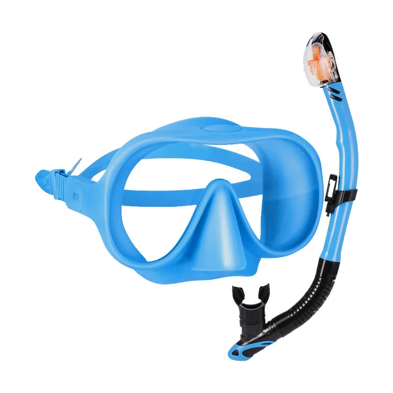 Tempered Glass Diving Mask Snorkels Set With Camera Mount, product image 1