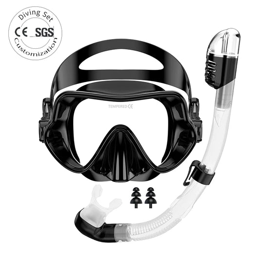 Silicone Diving Mask and Snorkel Set Suitable for Diving and Snorkeling, product image 1