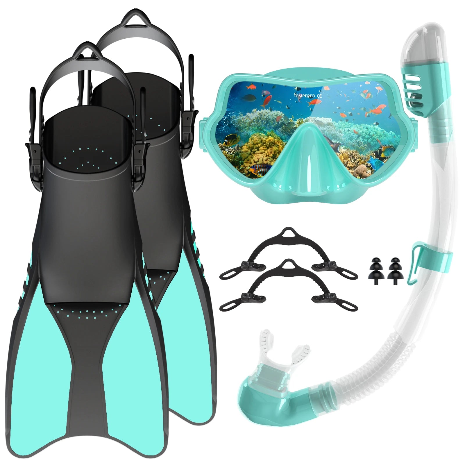 Cheap Price Dive Gear Set Frameless Diving Mask scuba Snorkel Fins Set, product image 1