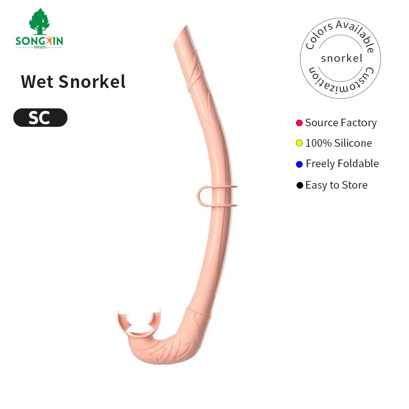 Cheap Price Silicone Wet Snorkel Diving Tube-Durable & Lightweight for Unisex Snorkeling, product image 1