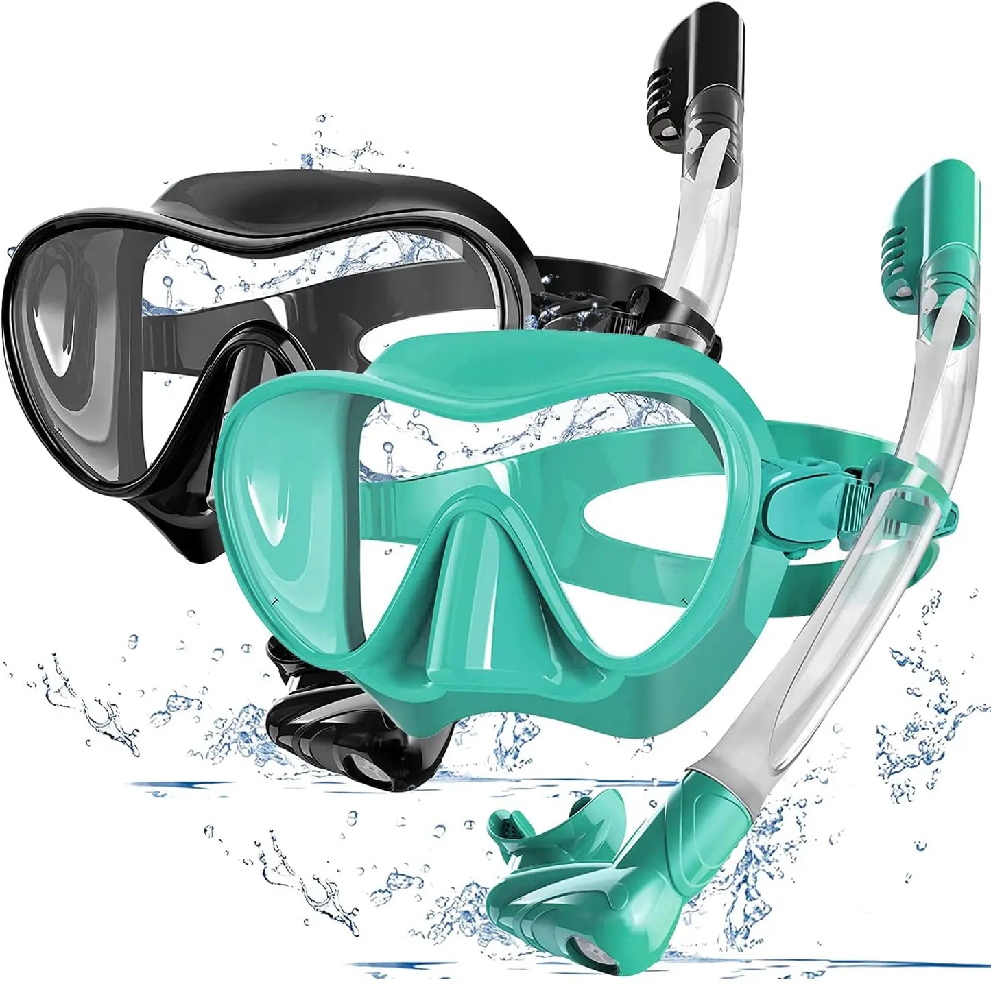 Cheap Snorkel Mask Foldable Dry Top Snorkel Set Anti-Fog Tempered Glass Scuba Mask Professional Snorkeling Gear for Adults, product image 1