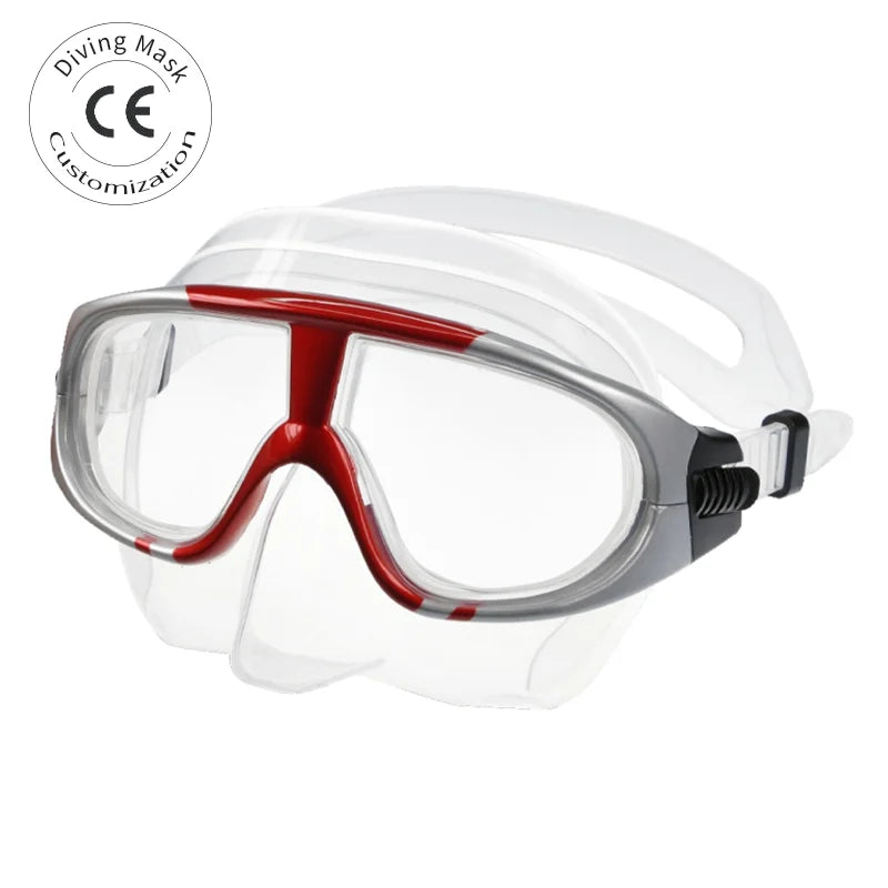 New Liquid Silicone Spearfishing Mask Snorkeling Goggles Anti-fog Scuba Dive Gear Free Diving Double Lens Mask, product image 1