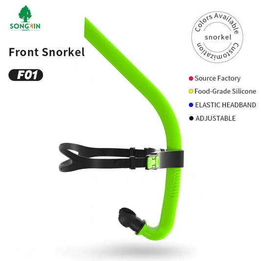 Food-Grade Silicone Elastic Headband Small Resistance Front Snorkel for Swimming Freestyle Training, product image 1