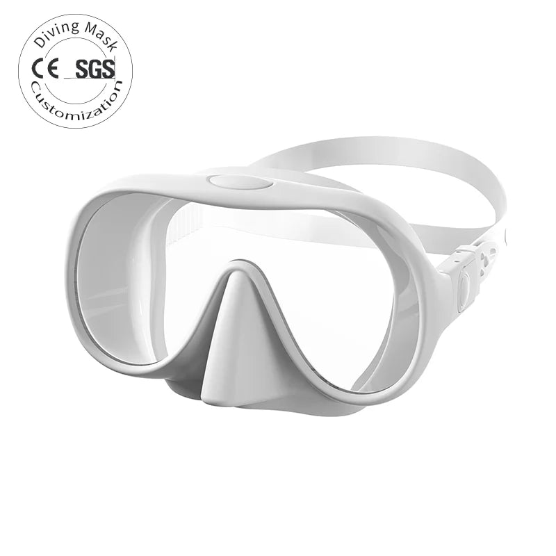Food-Grade Silicone Tempered Glass Anti-Leak Diving Mask Low Volume Anti-Fog Adjustable for Snorkeling & Diving, product image 1