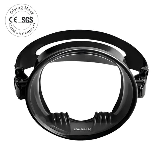 Factory Best Selling Full Face Underwater Wide View Oval Silicone Diving Snorkeling Mask for Diving Spearfishing, product image 1