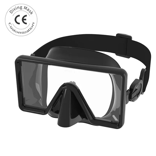 Panoramic Wide View Silicone Diving Square Goggles Scuba Diving Snorkeling Mask for Teenager, product image 1