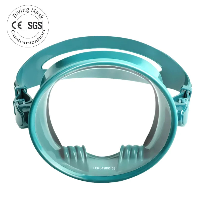 Sealed Oval Anti-Fog UV Protection Tempered Glass Adjustable Snorkeling Spearfishing Diving Mask, product image 1