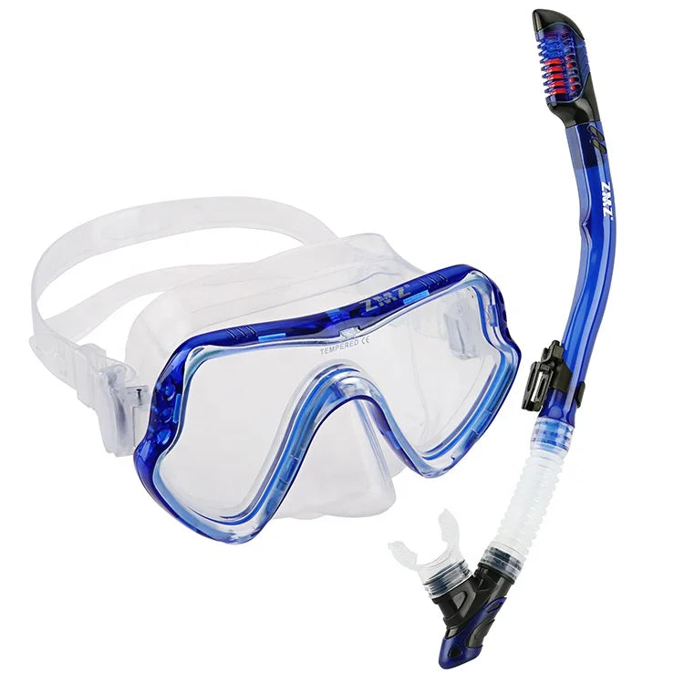 Adult Scuba Diving Masks Gear Freediving Spearfishing Glasses Snorkeling Snorkel Dive Equipment Set, product image 2