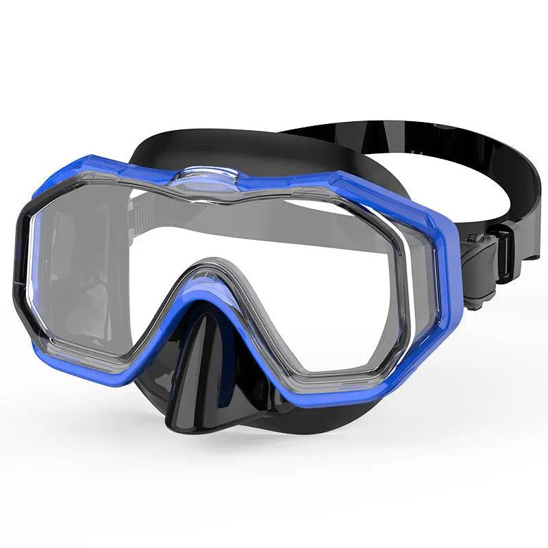 Adjustable Silicone 3 Lenses Scuba Diving Mask with Panoramic Wide View Custom Logo for Adult & Kids, product image 4