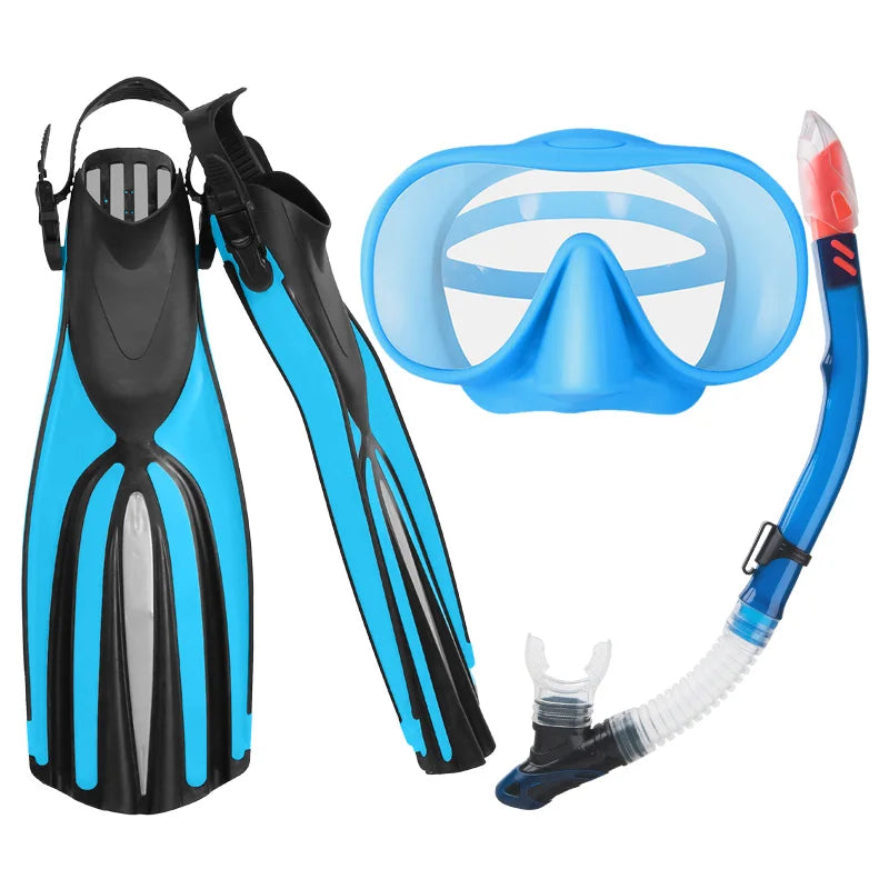 Dive Gear Set Silicone scuba Diving Mask Snorkel and Fins Diving Set, product image 2