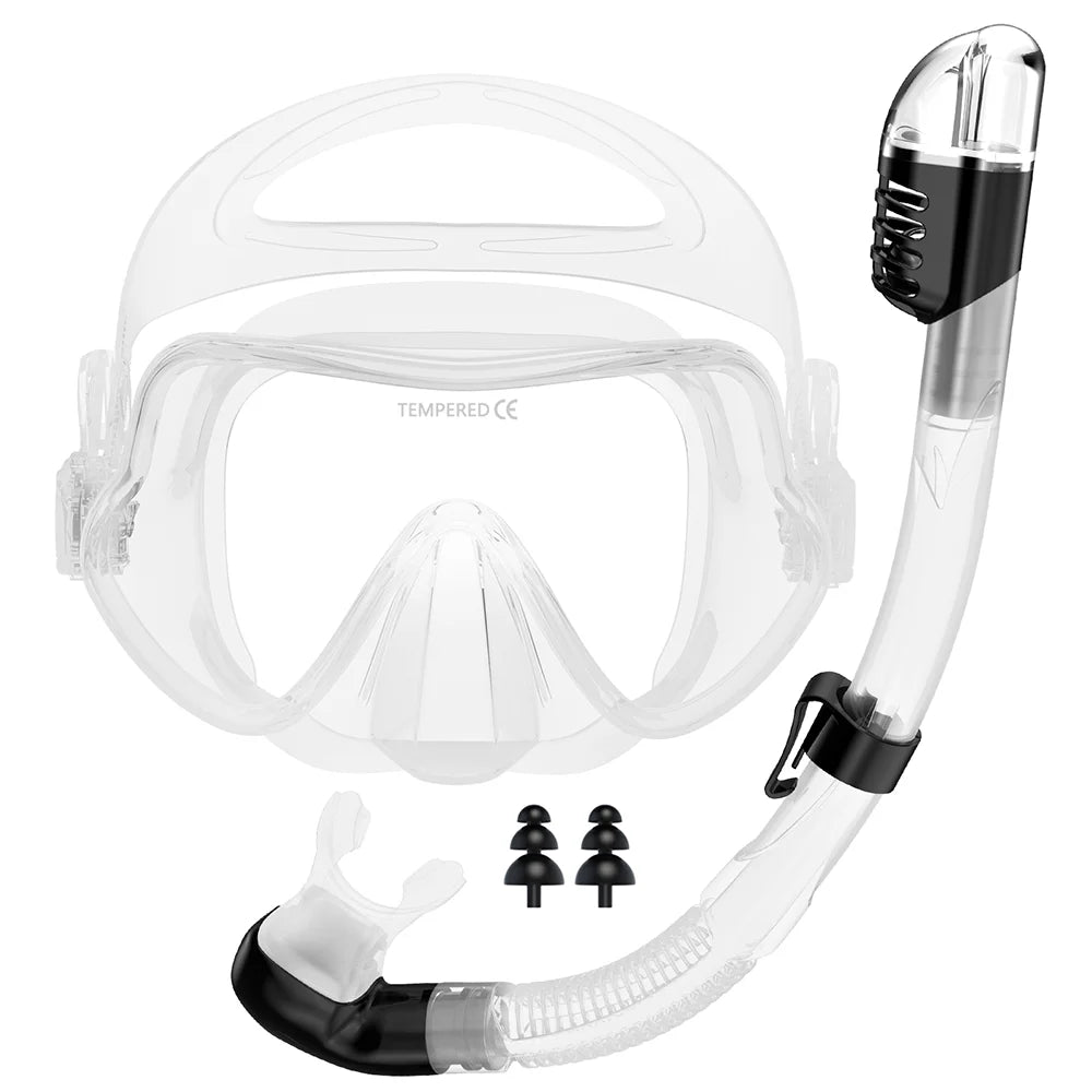 Free Adult Frameless Adjustable Foldable Low Volume Diving Mask and Snorkel & Diving Set for Swimming, product image 5