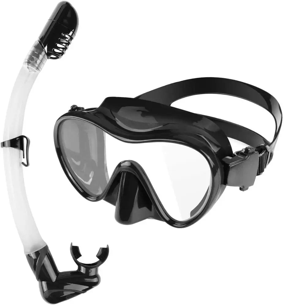 Hot Sell Full Silicone Frame Mask and Snorkel Diving Mask Set, product image 5
