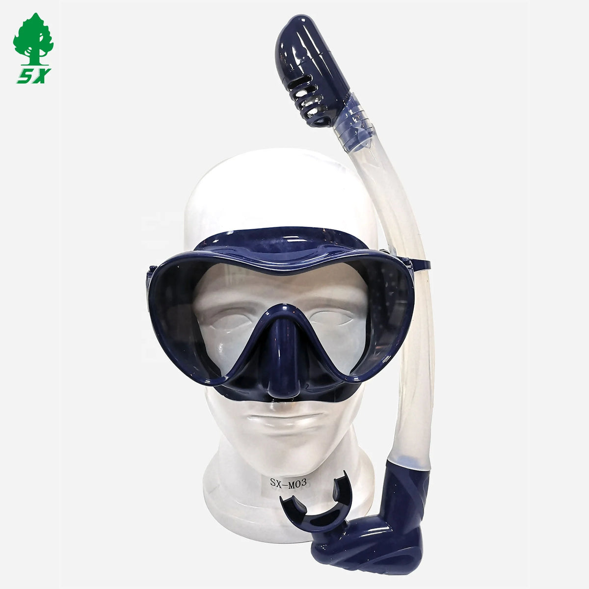 Wide View White Diving Glasses Diving Snorkel Mask Set, product image 4