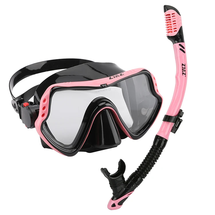 Adult Scuba Diving Masks Gear Freediving Spearfishing Glasses Snorkeling Snorkel Dive Equipment Set, product image 4