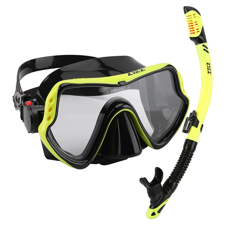 Adult Scuba Diving Masks Gear Freediving Spearfishing Glasses Snorkeling Snorkel Dive Equipment Set, product image 5