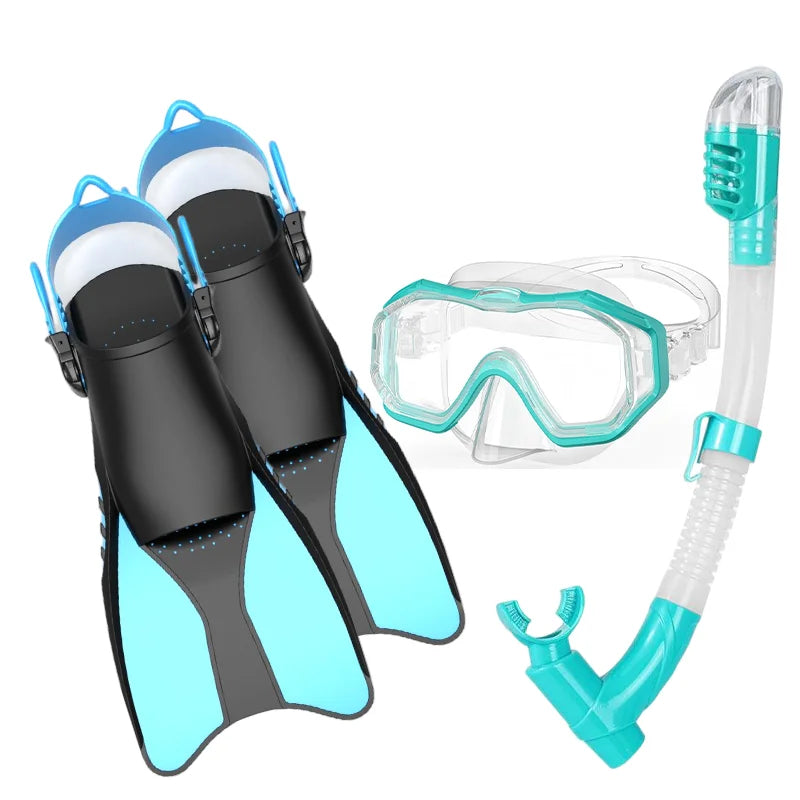 Songxin Custom Diving Snorkel Mask & Fins Set with 180 Panoramic View Anti-Fog Anti-Leak Low Volume Waterproof, product image 2