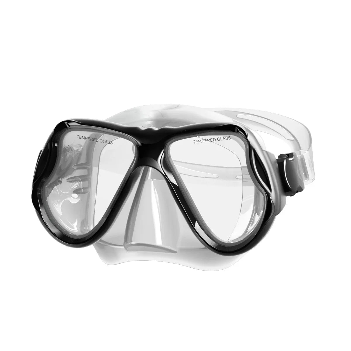 On Stock Factory Supply Double Lens Silicone Low Volume Freedive Mask Design Scuba Diving Mask Dive Equipment for Spearfishing, product image 3