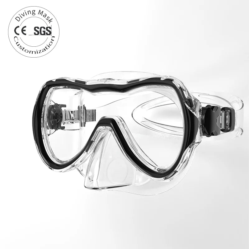HD Anti-Fog Custom Diving Mask Soft Silicone Edge Snorkeling Goggles for Clear Swimming Vision Waterproof Low Volume Goggles, product image 1