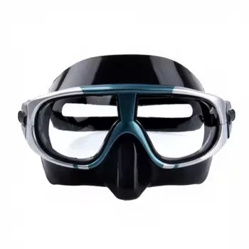 New Liquid Silicone Spearfishing Mask Snorkeling Goggles Anti-fog Scuba Dive Gear Free Diving Double Lens Mask, product image 3
