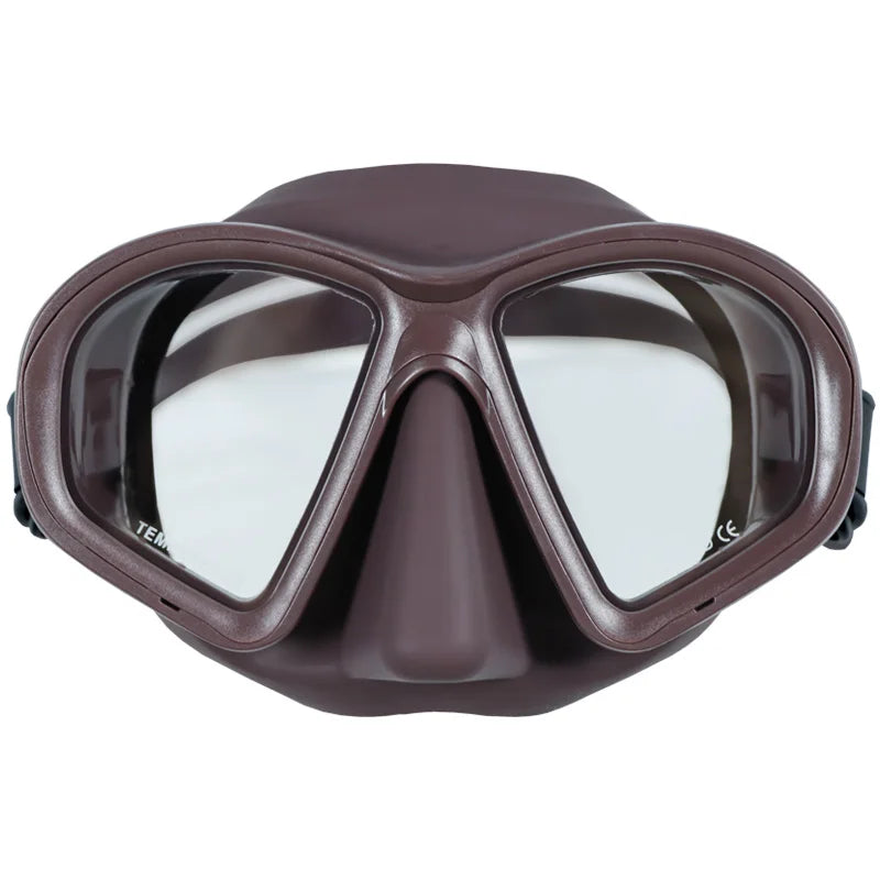 Factory OEM Colorful Silicone Strap Low Volume Snorkeling Diving Mask Half Face Spearfishing Diving Mask, product image 5
