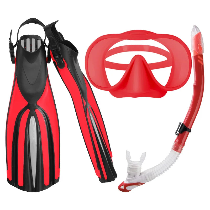 Dive Gear Set Silicone scuba Diving Mask Snorkel and Fins Diving Set, product image 4