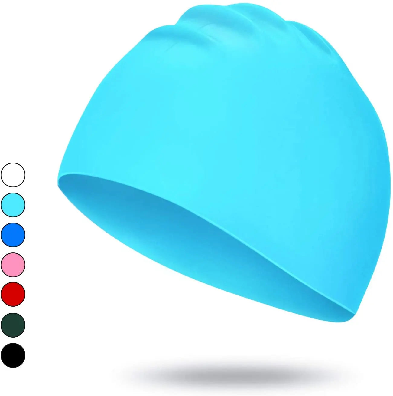 Adults Kids Printed Silicone Swim Cap Custom logo Swimming Cap, product image 3