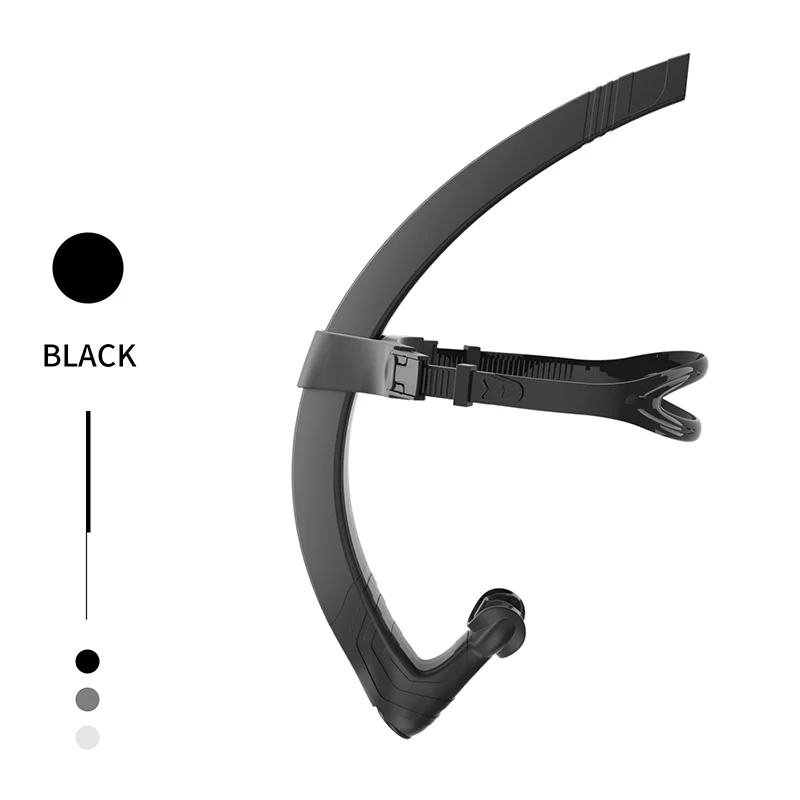 Factory-Sourced Silicone Elastic Headband Adjustable Small Resistance Large Caliber Front Snorkel for Swimming Freestyle, product image 4