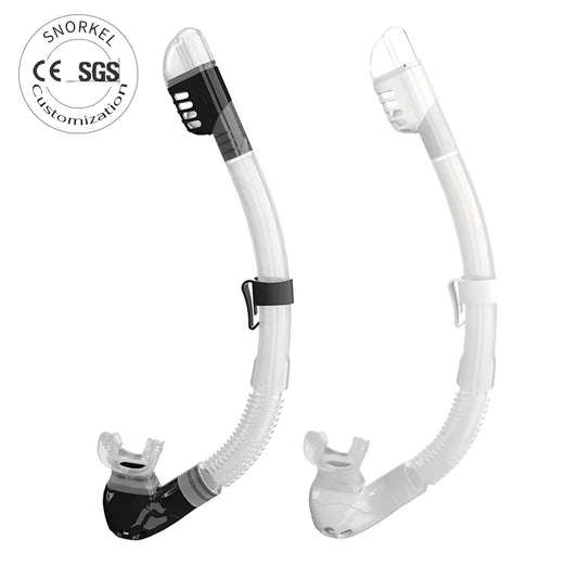 Dry-Diving Snorkel Food-Grade Silicone Mouthpiece Leak-Proof PVC Breathing Tube for Swimming Training Snorkeling, product image 1