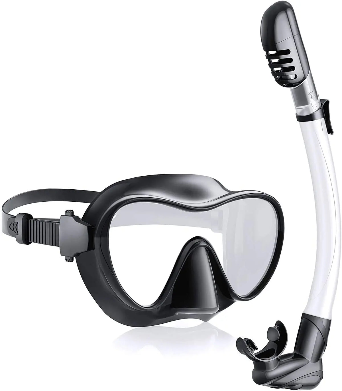 Hot Sell Full Silicone Frame Mask and Snorkel Diving Mask Set, product image 1