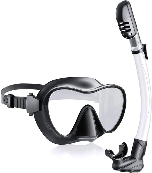 Hot Sell Full Silicone Frame Mask and Snorkel Diving Mask Set, product image 1