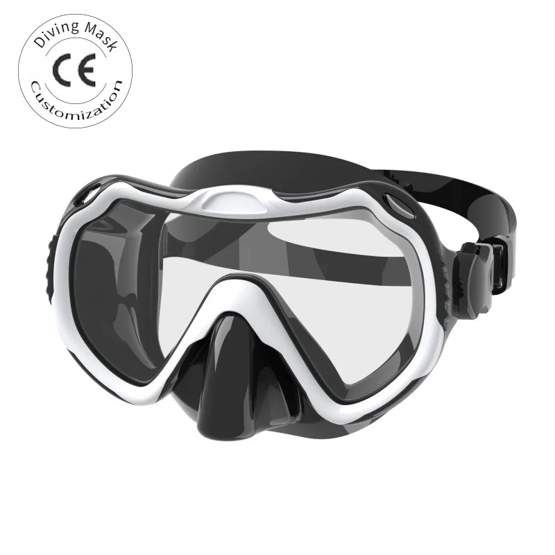 Logo Free Diving Liquid Silicone Scuba Diving Snorkel Mask Silicone Waterproof Adult Dive Swimming Mask, product image 1