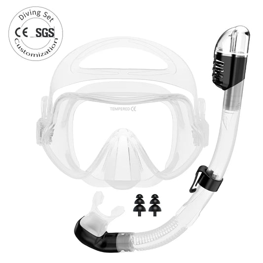 Free Adult Frameless Adjustable Foldable Low Volume Diving Mask and Snorkel & Diving Set for Swimming, product image 1