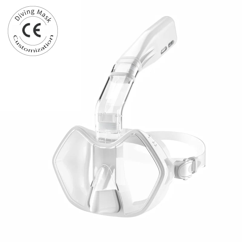 New Multi Functional Full Face Snorkel Mask Set Wholesale Customizable Anti-Fog Waterproof Scuba Diving Mask PC Lenses, product image 1