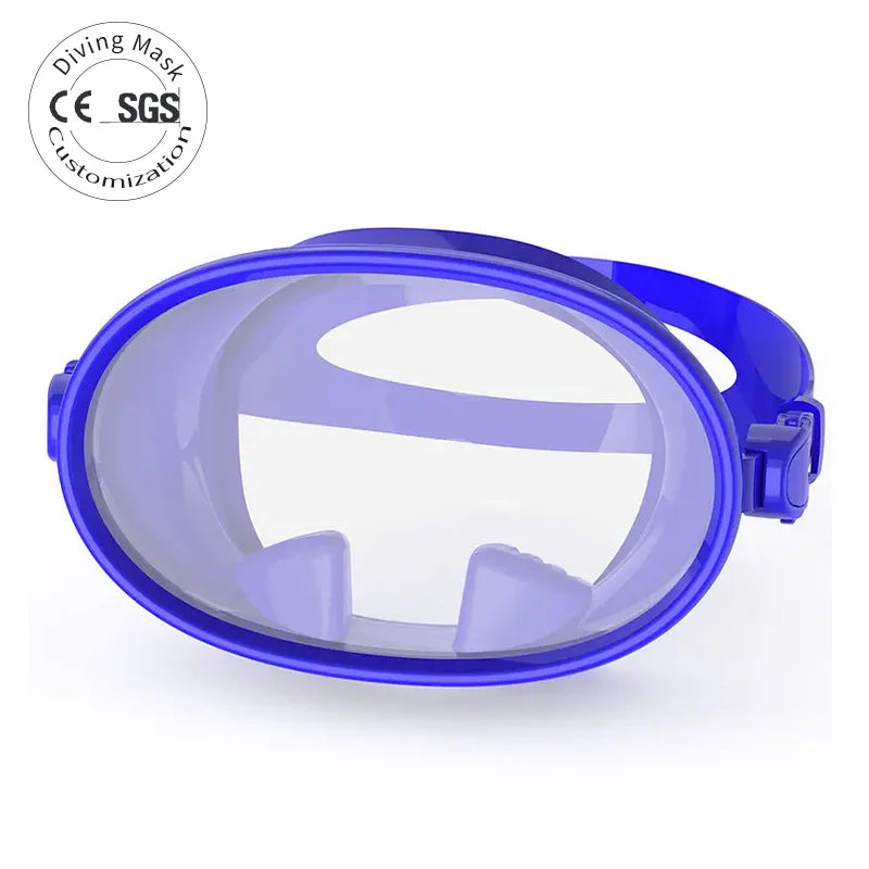 New Single Lens Round Snorkel Mask Frameless Mascara De Buceo Wide View Silicone Oval Diving Mask for Freediving Spearfishing, product image 1
