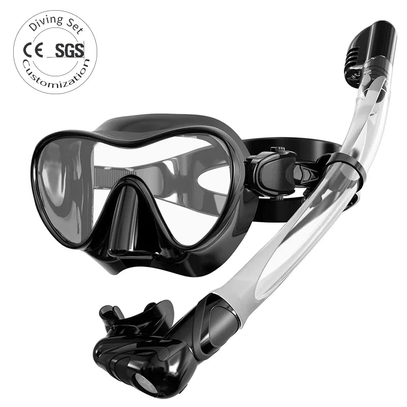 Newest Anti-Fog Professional Diving Mask and Snorkel Set Diving Equipment for Wholesales, product image 1