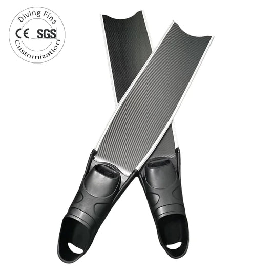 Coated Carbon Fiber Fins for Freediving Unisex Long Blade Snorkeling Spearfishing Swim Fins, product image 1