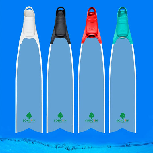 Coated Fiberglass Fins for Freediving Unisex Long Blade Snorkeling Spearfishing Swim Fins, product image 1