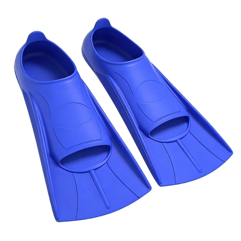 Durable Short Eco-Friendly Silicone Snorkeling Diving Fins for Kids and Adults for Training and Swimming, product image 1