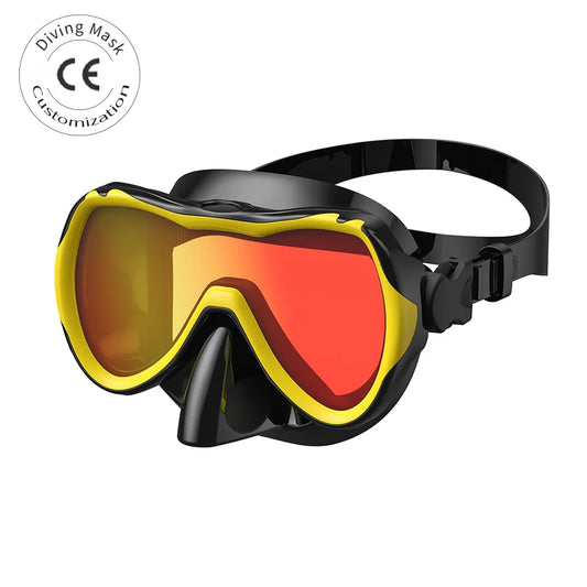 Snorkel Mask Clear Tempered Glass Adult Swimming Sports Freediving Low Volume Anti-Fog Breathing Diving Equipment, product image 1