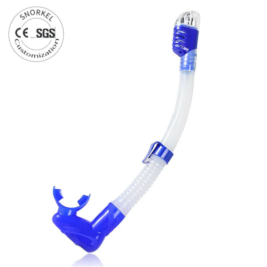 Top Dry Valve Diving Snorkel PVC Breathing Tube Food-Grade Silicone Mouthpiece Adult Swimming Equipment, product image 1