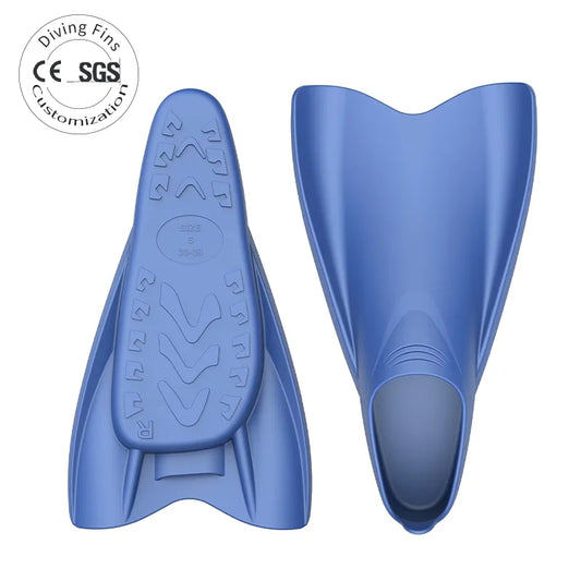 Training Swimming Fins Diving Snorkel Gear for Kids Adults Short Blades-Full Size 5XS-XL Silicone, product image 1