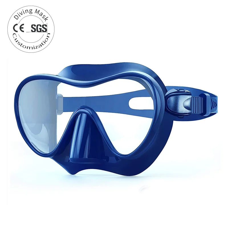 Tempered Glass Frameless Swimming Mask Snorkeling Gear Mirror Professional Diving-Goggles Waterproof Adjustable Kids, product image 1